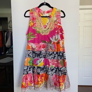 Free People Boho Sleeveless Dress, Floral‎ Cotton, Size M